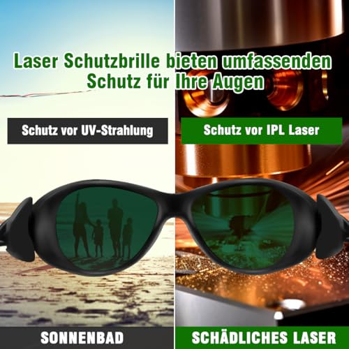 red mitochondria Safety Glasses, IPL 200-2000nm UV Protection Glasses, Infrared Protection Glasses - Image 3