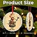 Cartoon Scottish Bagpipe Christmas Ornament Round Glass Personalized Ornaments with Hole Christmas Pendant for Home Decorations Winter Christmas Hanging Ornament Decor Crafts GIFS