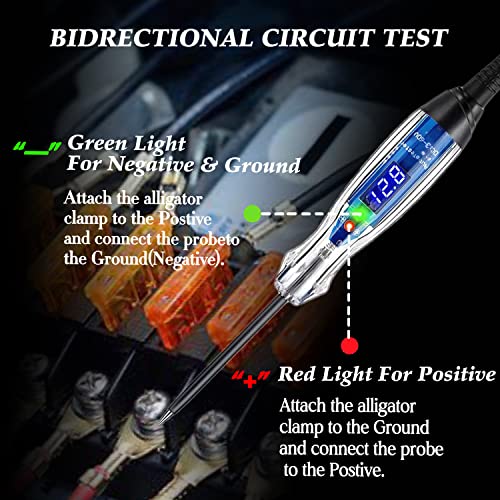 Tester digital de circuitos automotrices 3-60V para diagnóstico de corriente 3