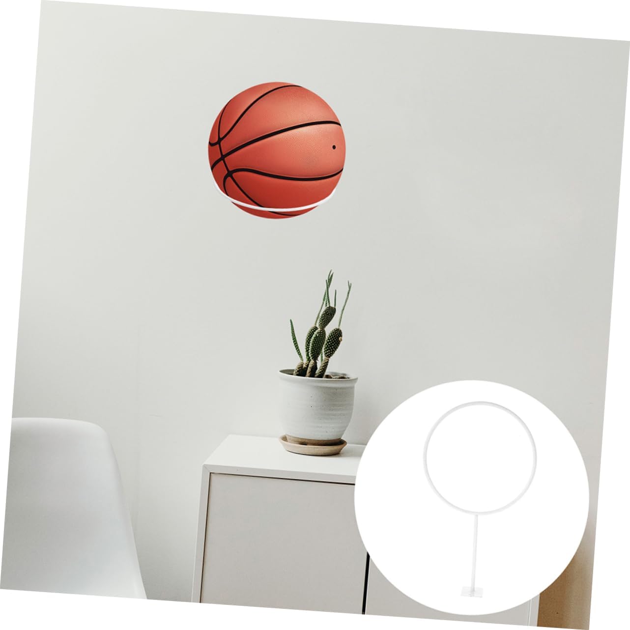 VANZACK Wall Mounted Basketball Stand Rack Sports Holder Basketball Display Stand Indoor Stands Balls Basketball