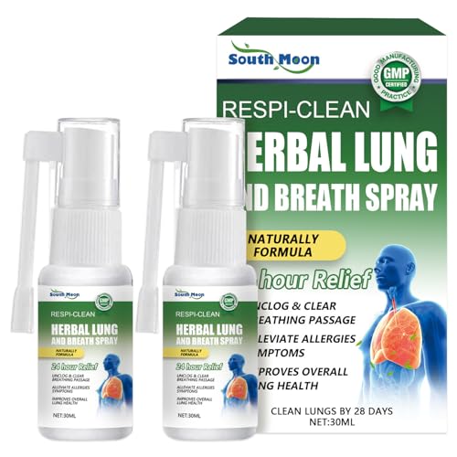Herbal Lung Spray Herbal Lung 2 StüCk 30ml Herbal Spray Herbal Spray Cleansing Lung Atementgiftendes KräUterlungenreinigungsspray Lungenreinigung Asthmaspray Rezeptfrei