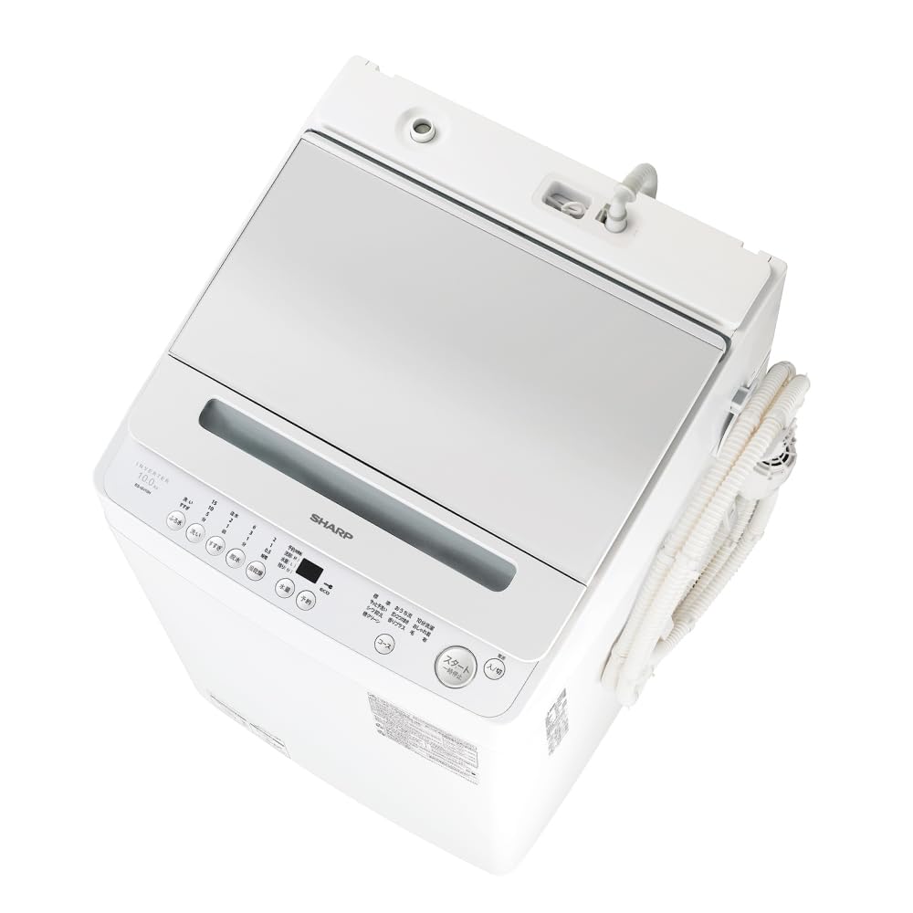 Amazon | シャープ(SHARP) 全自動洗濯機 10kg ES-GV10H-S 穴なし槽 
