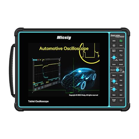 Micsig 4 Channel Automotive Digital Oscilloscope - 8 Touch Screen with 100MHz Bandwidth 70Mpts Tablet Oscilloscope - SATO1004