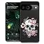 White Skull Pink Rose