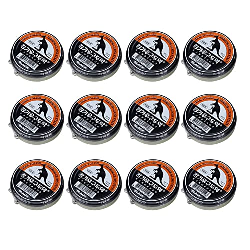 12 pcs of Kangaroo Shoe Boots Polishes Dyes Polishes Mirror-Gloss Stain Shine Wax 40g for Professional, Black Color
