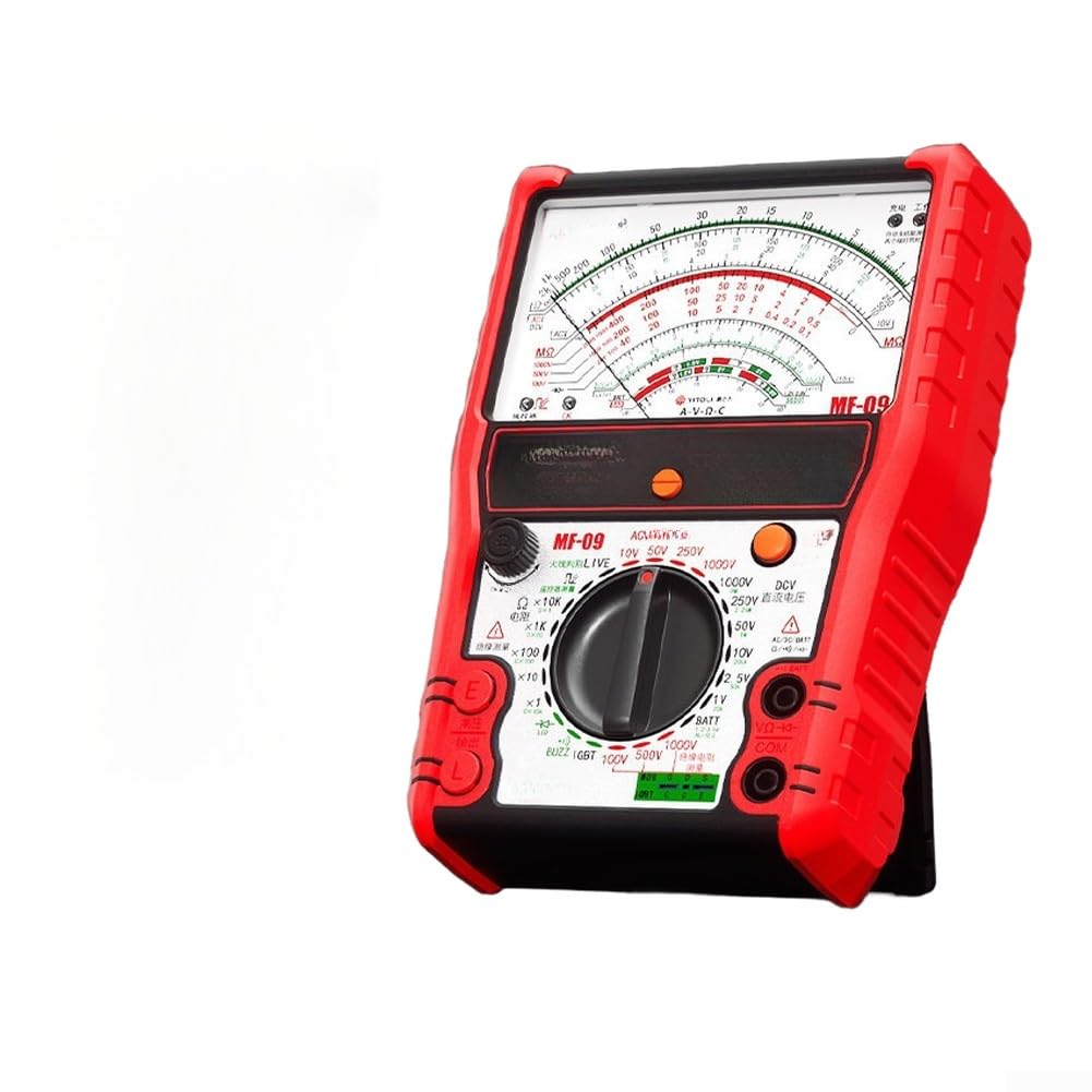 Multimetro analogico MF09 con tester di isolamento 1000 V - per voltmetro digitale ricaricabile USB C per diodi MOSFET IGBT test LED riparazione elettrica