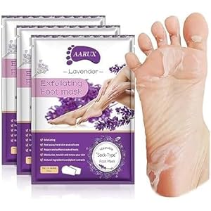 AARUX Foot Peel Mask Moisturizing Foot Hydration Socks for Dry and Rough feet Peeling Mask for Cracked Feet, Dead Skin Remover, Rough Heel Repair, Lavender Exfoliant Foot Crack Socks (1 Pairs)