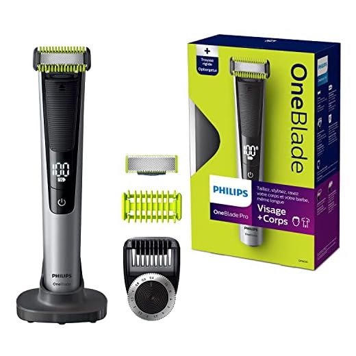 Philips QP6620/30 Pro Ansikte och Kropp Trimmare med Fäste med 14 Inställningar, Svart/Silver