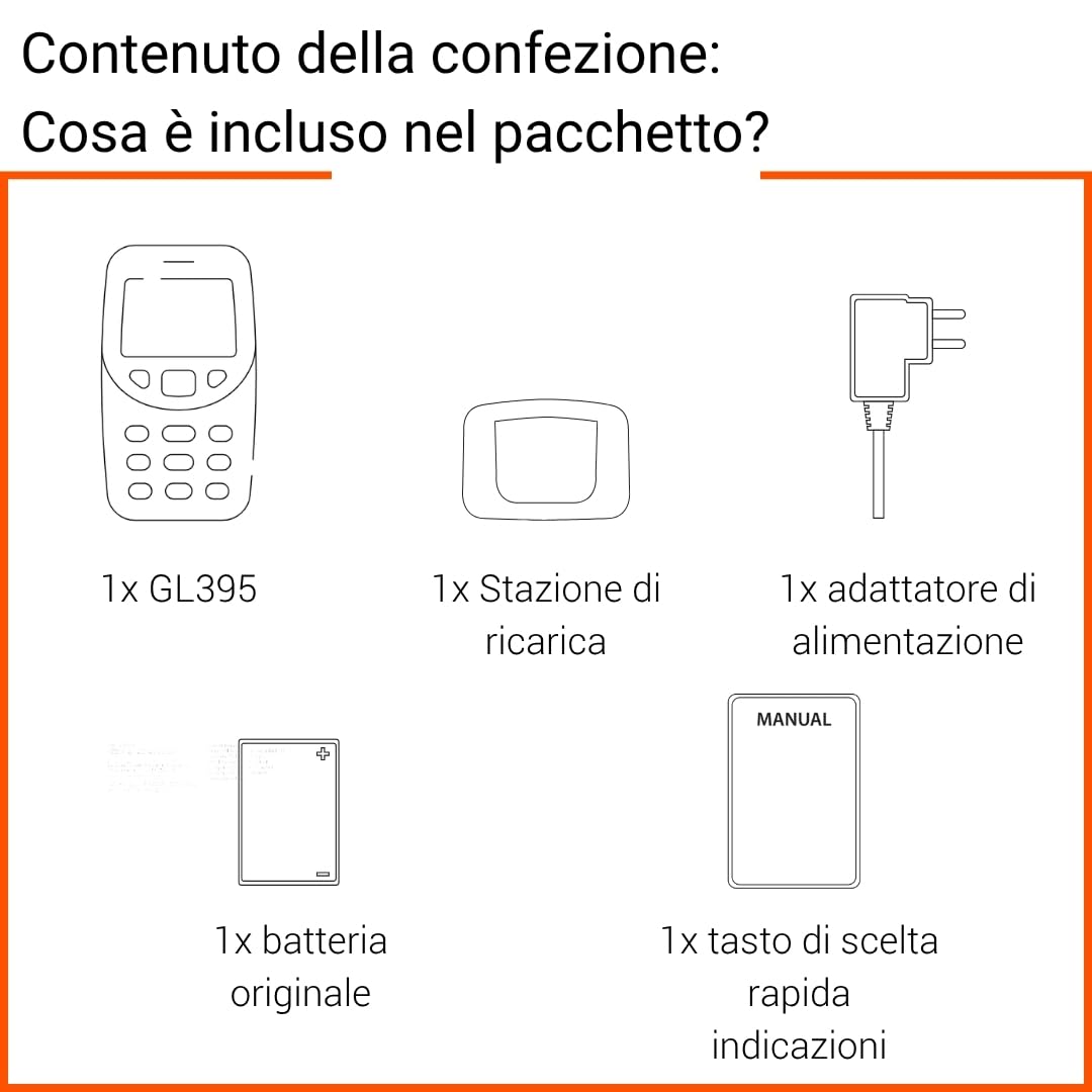 Gigaset GL395 Telefono Cellulare - Per degli anziani - tasti grandi e pulsante di emergenza SOS - Resistente a polvere e spruzzi d'acqua - Senza contratto - Display TFT a colori, Bianco perla