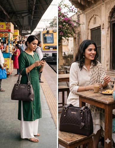 Image of Fostelo Women's Catlin Satchel Tote Handbag for Women | Ladies Purse | Stylish Shoulder Bag | Gift For Women