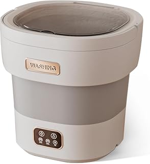 Lavadora móvil plegable, 12 L, 2 en 1, mini lavadora con centrifugador, 45 dB, extremadamente silenciosa, limpieza profunda de ropa de bebé, ropa interior, lavado de la máquina para
