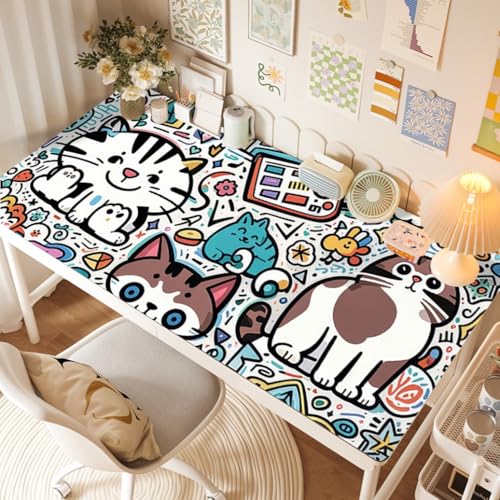 �f�X�N�}�b�g �e�[�u�� ������ ���U�[�� �A�j�� �}�E�X�Ή� �I�t�B�X �ƒ�p �h���f�X�N�}�b�g �}�E�X�p�b�h �p�\�R�� �唻 160*50CM ��^ �w�K�� �ϋv�� �z�[���p �X�^�C��05