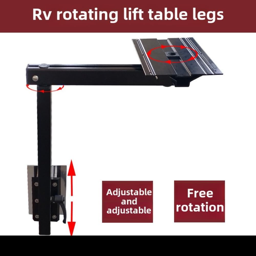 DALUOBO Caravan Accessories RV Rotatable Table Leg Aluminum Alloy Laptop Table Legs for RV Truck Campers
