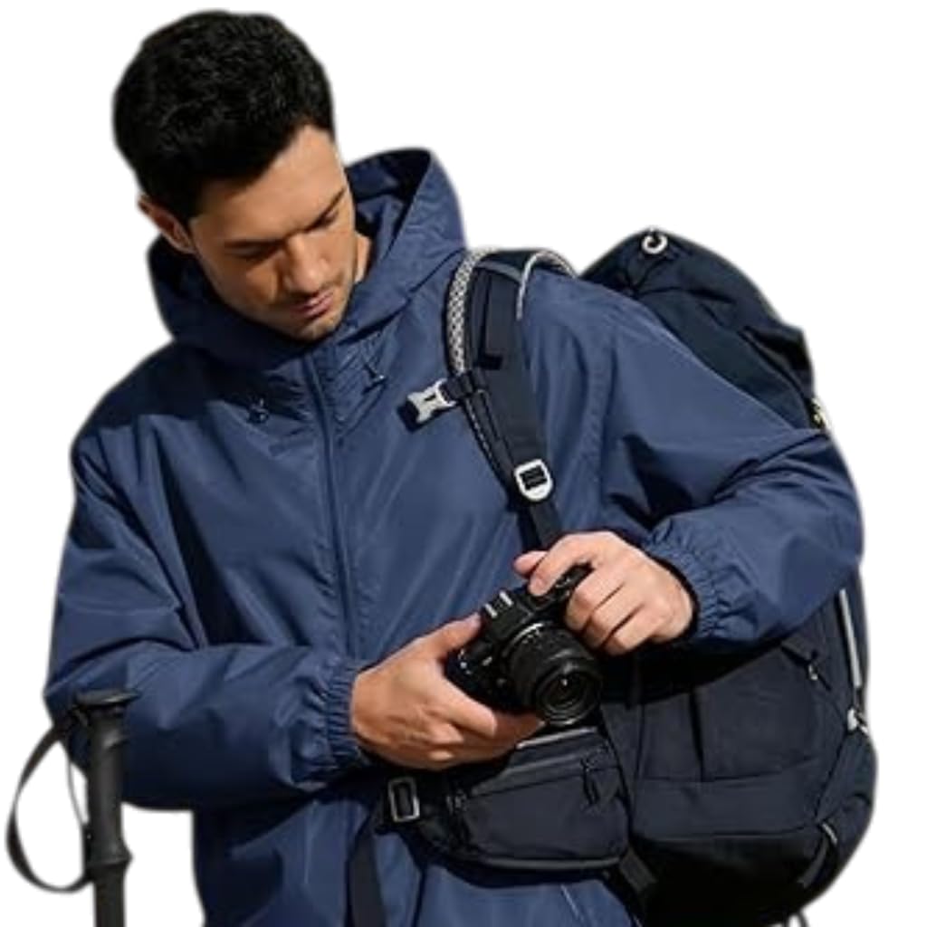 Waterproof Raincoat for Men | Lightweight & Durable Rain Jacket with Hood | Windproof & Breathable | Travel-Friendly, Bike & Motorcycle Use I88-image-29