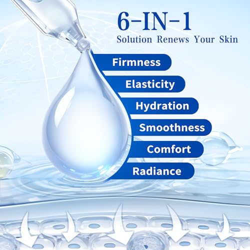 Fankr 6X Collagen Peptides Serum, Anti-Aging Hydrating Serum for Plump & Firm - Looking Skin, Peptides Serum for Face - Fine Lines & Wrinkles & Radiance, with Multi Peptide and Deep Collagen(1.5 ml*30)