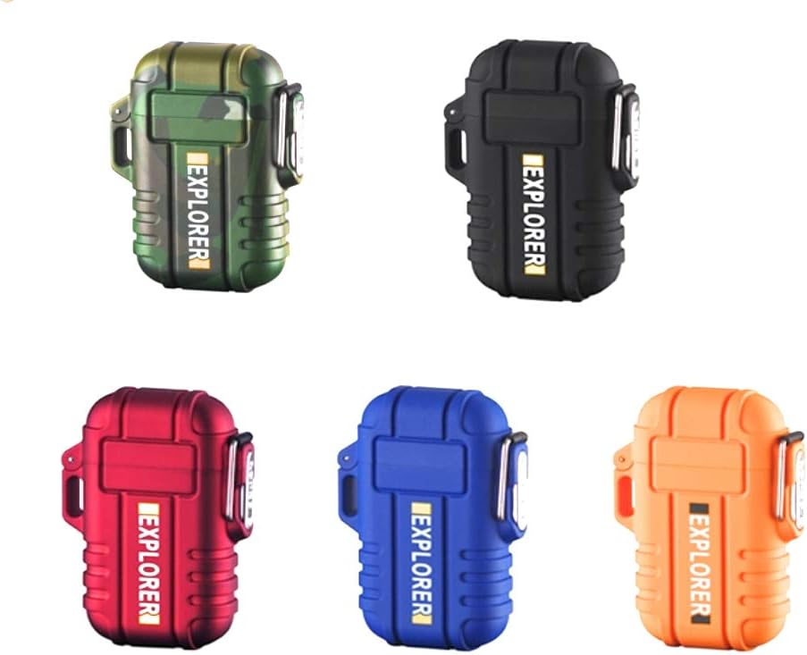 D&amp;S デュアルアーク フレームレス電動プラズマライター シガレット キャンプ ハイキング用 ライター USB充電式 防風