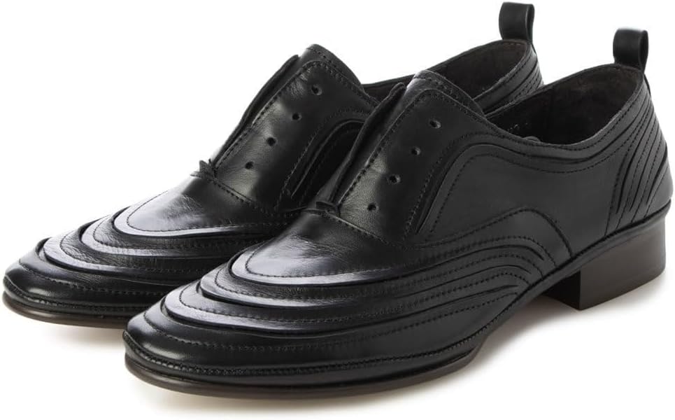 SAYA サヤ　ボロネーゼ製法レースアップシューズ　　ソフトレザー　　美品 サヤ SAYA ボロネーゼ製法本革レースアップ風シューズ （ブラック