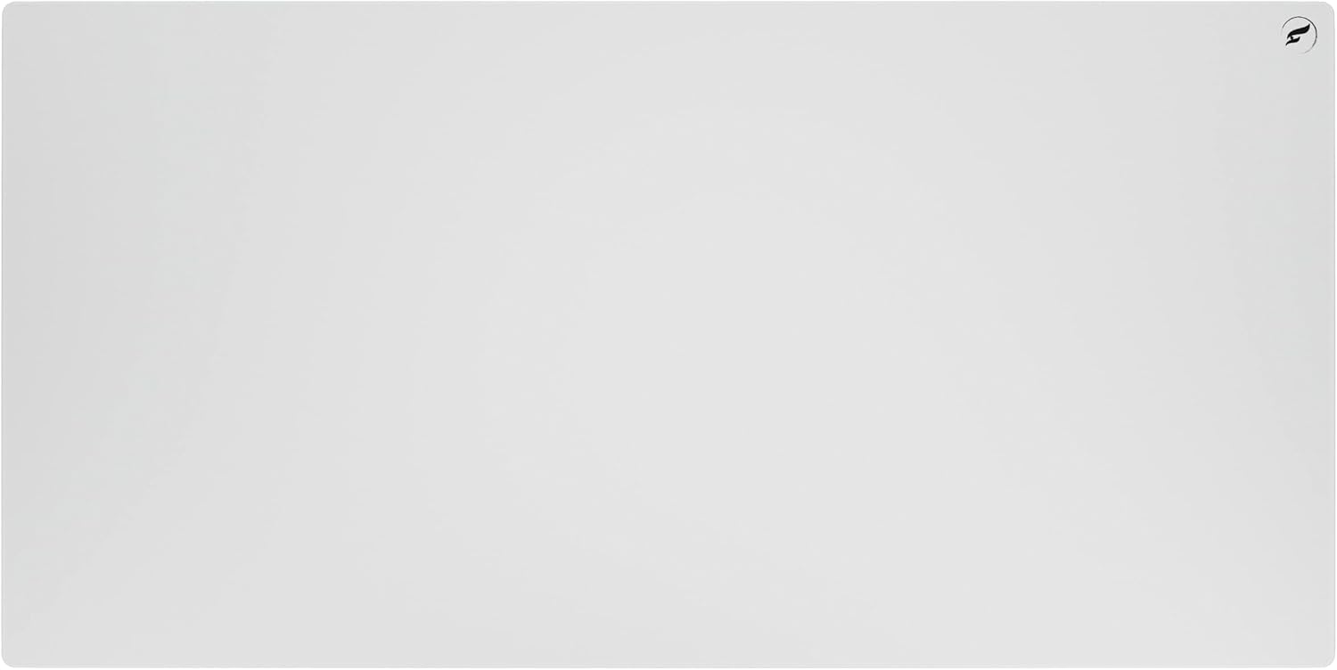 Odin ZeroGravity XXL Extended Gaming Mouse Pad - XLarge, Wide, Stitched Edges, Cloth Mousepad 36"x18" White/White Stitching