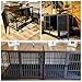 BingoPaw Indoor Hundekäfig Möbel Schrank: Hundekäfig XXL mit Holz Beistelltisch und herausnehmbar Tablett, Hundebox für Zuhause Große Hunde, Modern Hundehaus TV Schrank Tierkäfig Schwarz 107x71x81 cm