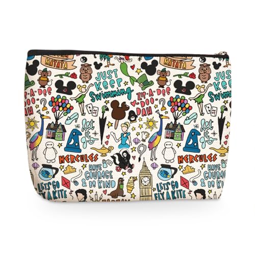 Wenboco Cartoon Makeup Bag Girl Gifts Cartoon Gifts Merchandise Best Friend Bestie Gift for Women Female Girls BFF Sister Daughter Cartoons Lovers Birthday Graduation Friendship Cosmetic Bag