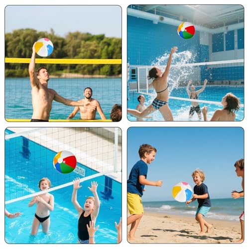 Hongoen 2 PCS Wasserball,Wasserball Aufblasbar,Pool Spielzeug,Aufblasbarer Ball,Wasserbälle Kinder,Wasser Ball, Beachball Klein Schwimmbad Pool Strand SpielzeugBall für Kinder