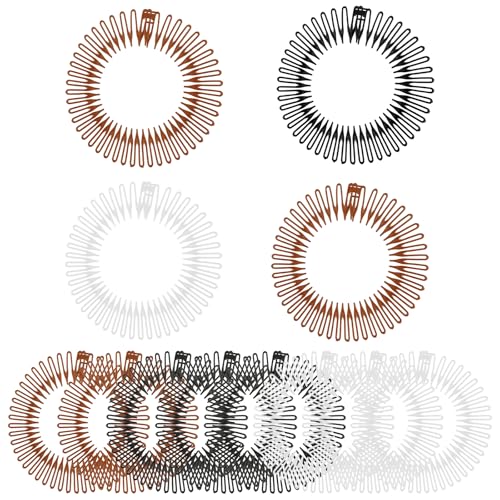oruola 12pcs Claw Headband, Comb Headband, 90s Zig Zag Headbands, Spiky Headbands for Womens with Teeth, Flexible Stretch Hair Band, Hair Wrap Holders for Women, Girls and Sports, 3 Colors