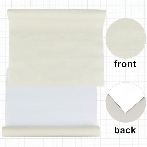 Vista 36 de OLYCRAFT 39.4 x 16.9 pulgadas, tela de imitación de cuero verde oliva para encuadernar libros, superficie de terciopelo con respaldo de papel, tela