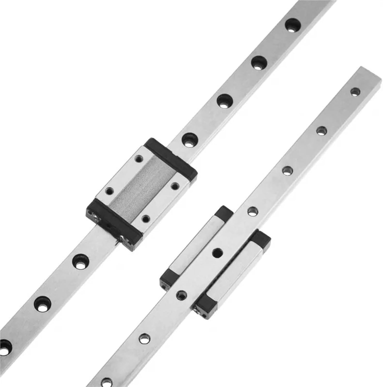 MGN MGN12 MGN15 100-250 mm Linear Rail Slide 1pcs MGN12 Linear Guide+ 1pcs Black SS Carriage(MGN15C,150mm)