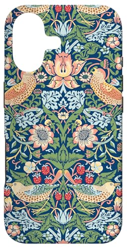 Strawberry Thief William Morris Art Nouveau Pattern Blue Case for iPhone 17