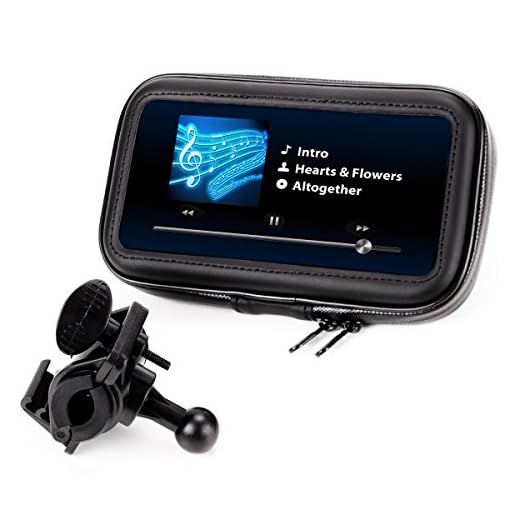 Soporte y Carcasa Impermeable para el Móvil o GPS en Moto Bicicleta o Scooter con visión 360 y pantalla táctil por USA GEAR / Perfecto para moviles y GPS de hasta 6 pulgadas / Compatible con Iphone, Samsung, BQ, Motorola