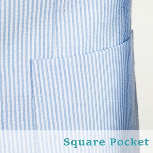 Boys Seersucker Blazer Lightweight Breathable Jacket Striped Boy Summer Beach Ring Bearer Sport Coat for Wedding Travel4