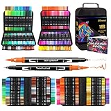 Reconozca Fácilmente & Portátil:Rotuladores lettering con tapas codificadas por colores evitan que las puntas se sequen y le permiten reconocer los rotuladores de colores fácilmente y elegir rápidamente el rotulador correcto.Rotuladores mandalas adultos de delineador fino están equipados con un hermoso estuche negro perfecto para viajar, portátil y fácil de mantener limpio!