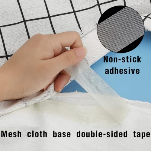 INGJIA Starkes Doppelseitiges Premium Gewebe Klebeband [2cm*20m] - Neue 2023 Version - Perfekt als Teppichklebeband und für Strukturierte Oberflächen - Achtung EXTREM STARK!