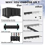 Heavy Duty Metal Ski Storage Rack, 12 Pair Freestanding Steel Ski Holder, Floor Stand Ski Organizer Rack, Snowboard Floor Stand Organizer for Garage and Home - Image 3