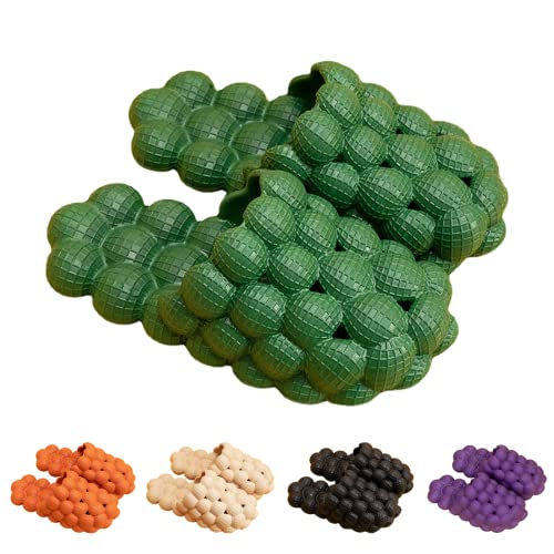 Image of Funny Bubble Massage Slippers for Women Men Soft Non-slip Spa Slippers Shower Bedroom Slippers Gym House Slippers, Fashion Unisex Stress Relief Slide Reflexology Sandals