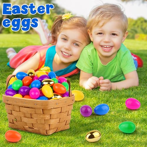 FLYSNK 200 Pack 3 Inch Large Easter Eggs Bulk Include 6 Surprise Golden Eggs, Bright Colors Fillable Plastic Easter Egg Empty for Easter Hunt, Easter Basket Stuffers Fillers Party Favors by FLYSNK - Used condition - Image 6