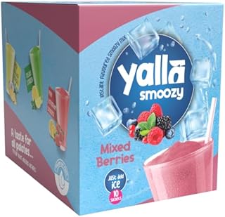 علبة عصير ميكس توت من يلا سموزي، علبة تحتوي على 10 أكياس صغيرة
