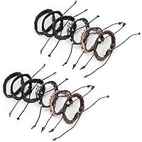 SALUTUYA Pulsera Artesanal Pulsera de Cuero Tejida para Pareja DIY