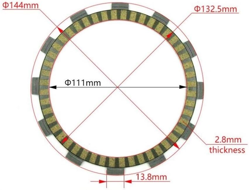 Motorcycle Friction Clutch Plates Disc Sets Compatible with KX250F KDX250 KX250 KX250 KX500 13088-1089 13088-0018 spare parts