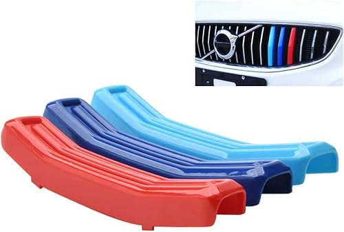 Miniatura 4 de SANRILY Moldes decorativos de rejilla multicolor compatibles con Volvo S60 V60 2020 2021 cubierta de parrilla delantera (azulamarilloazul)