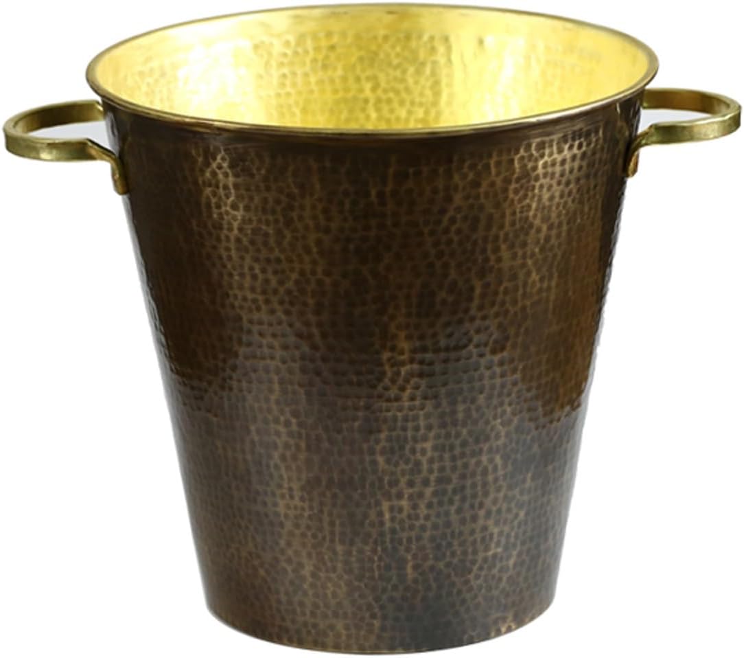Ice Bucket, Brass Ice Bucket, Insulated Ice Bucket for Cocktail Bar, Wine, Home Bar Accessories, Parties, Champagne Bucket