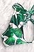 CUPSHE Fashion Women's Green Ginkgo Leaves Printing Halter Padding Bikini Set Beach Swimwear (M)