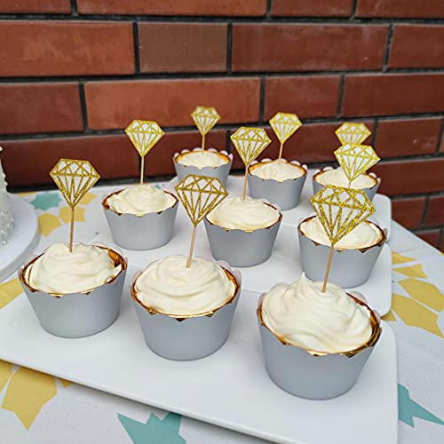 Mybbshower Silver Glitter Scalloped Cupcake Wrappers For Wedding Birthday New Year Eve Party Cake Decoration Pack Of 48 #TOP6