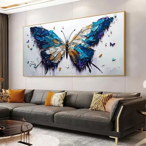Peinture sur toile classique grand papillon rétro affiche scandinave décoration murale maison