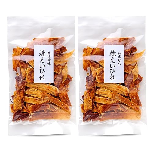 焼えいひれ 70g ×2袋(エイヒレ珍味 カスベ)乾物 おつまみ(おやつ お茶請け 酒の肴)家飲み お土産(ピリ辛 味付き)香ばしい (海鷂魚)
