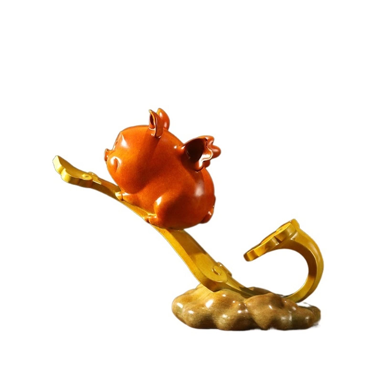 hongchenke34 Copper statue Copper Pig Entrance Ornaments Living Room All Things as You Wish Crafts Office Souvenirs Artwork(A)
