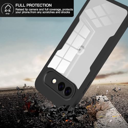 YUXING Funda Protectora 360 para Google Pixel 10A, con Protector de Pantalla Integrado, Resistente a Golpes y arañazos, Cubierta Trasera Transparente-Purple - imagen 4