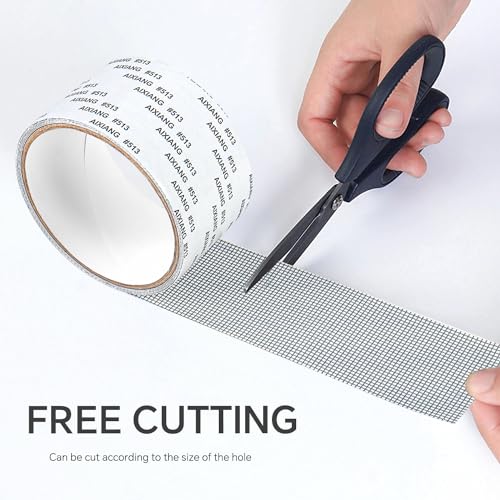Baroce Fliegengitter Reparatur Klebeband, 2 Rollen Reparaturband für Moskitonetz 5cm x 2m Stark Haftender Insektenschutz Fenster Fliegengitter Reparatur Set für Reparaturlöcher Flicken