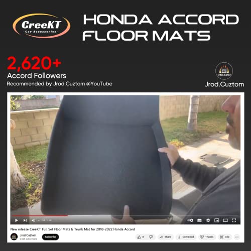 For Honda Accord Floor Mats 2022 2021 2020 2019 2018, For Honda Accord All Weather Floor Mats For Accord Trunk Mat Cargo Liners, For Honda Accord Accessories 2018-2022, For Accord Sport 10Th Gen #TOP5