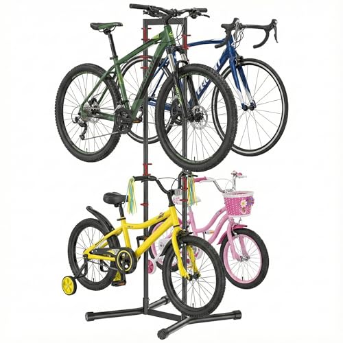 Teraysun Indoor 4 Bike Storage Rack No Drilling